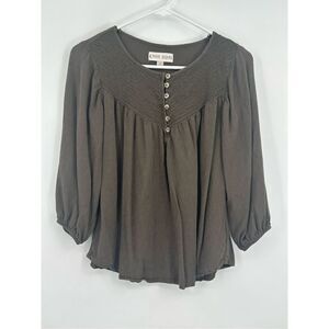 Knox Rose olive green long sleeve top size S